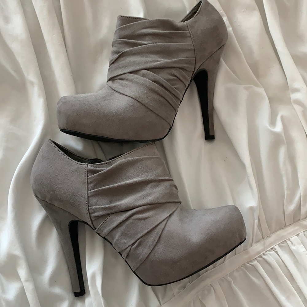 Gray booties